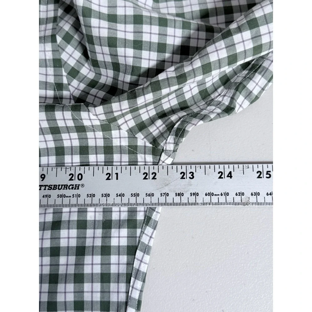 J. Crew Ludlow‎ Premium Slim Dress Shirt Men's 16 x 32 Green Purple Check Casual